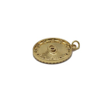 Load image into Gallery viewer, Gold Colorful CZ Evil Eye Coin Charm, Sku#LX97