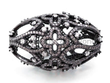 Load image into Gallery viewer, CZ Micro Pave Big Oval Pendant, Silver/Black/Gold Rhodium Plated. SKU#L223