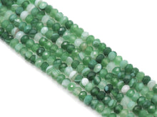 Load image into Gallery viewer, Quality Natural Green Banded Agate Faceted Rondelle Beads, 4x6mm/5x8mm, Sku#UA241