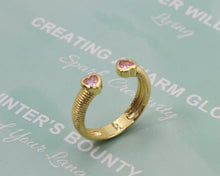 Load image into Gallery viewer, CZ Heart Open Ring, Sku#X313