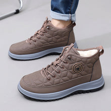 Load image into Gallery viewer, Men's Fleece-Lined Insulated Snow Boots – Lace-Up Casual Athletic Shoes