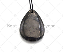 Load image into Gallery viewer, Drop Shape Shungite Pendant for EMF Protection, Shungite Authentic Stone, Healing Energy Pendant, Meditation, Protection,31x42mm, sku# U967