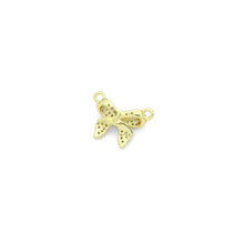Load image into Gallery viewer, Clear CZ Gold Bow Connecter Charm Pendant,Sku#LD730