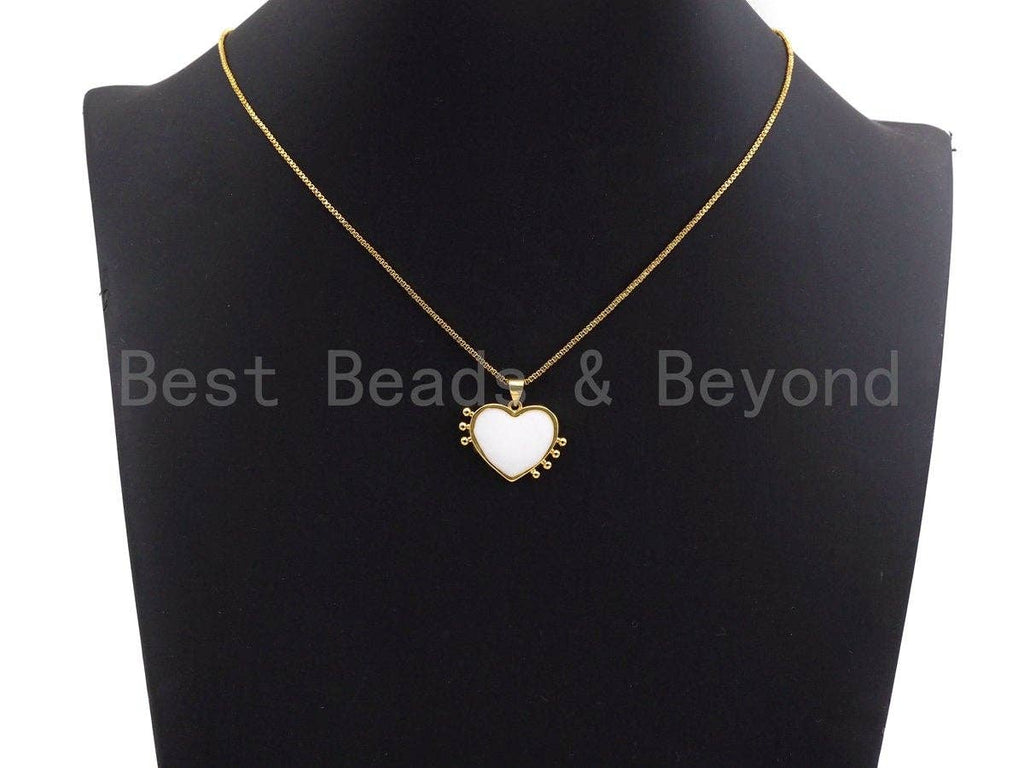 Enamel Colorful Heart With Tentacle Pendant,CZ Micro Pave Oil Drop pendant,Enamel pendant,Enamel Jewelry,24x18mm,sku#F973
