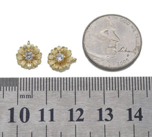 Load image into Gallery viewer, Gold CZ Daisy Flower Sunflower Charm, Sku#LX87