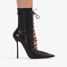 Load image into Gallery viewer, Women's Mesh Patent Leather Stiletto High-Heel Sandals | Pointed Toe Back Zipper | Sizes 35–45
