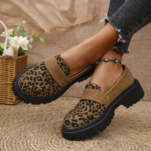 Load image into Gallery viewer, Women's Leopard Print Loafers - Plus Size Slip-On Comfort Shoes