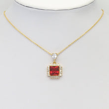 Load image into Gallery viewer, Colorful Big Square Crystal Stone Pendant Charm, Sku#LX321