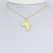 Load image into Gallery viewer, CZ Gold Africa Map Charm Pendant, Sku#LK1171