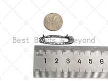 Load image into Gallery viewer, CZ Micro Pave Safety Pin Shape Pendant,sku#L282