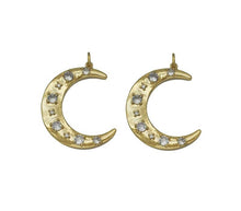 Load image into Gallery viewer, Large Gold Cresent Moon Pendant, Sku#F1502