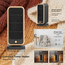 Load image into Gallery viewer, 500W Portable Ceramic Space Heater with Safety Tip-Over Protection – Square Design
