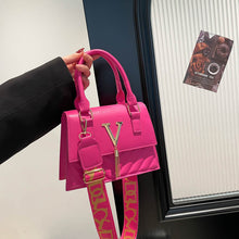 Load image into Gallery viewer, Women's Tassel Crossbody Bag - Structured PU Leather Shoulder Bag with Phone Pocket