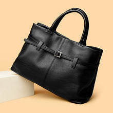 Load image into Gallery viewer, Women's Genuine Leather Tote Handbag – Large Capacity Shoulder Bag with Chain Strap