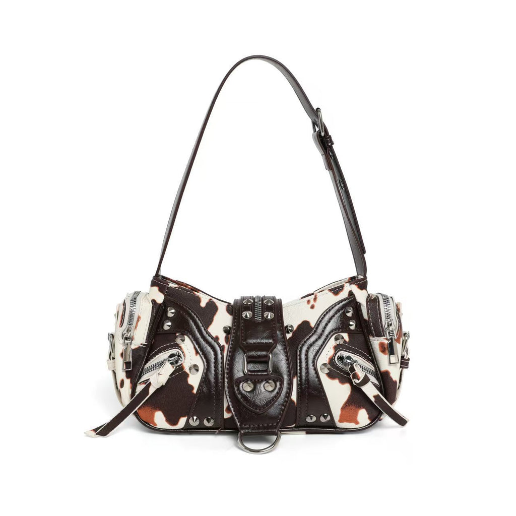 Edgy Y2k-style Single-shoulder Commuter Crossbody Biker Bag