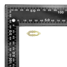 Load image into Gallery viewer, CZ Oval Double U Shape Gold Connector Charm, Sku#LK935