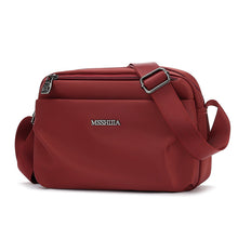 Load image into Gallery viewer, Women's Casual Multi-Compartment Crossbody Bag – Fabric Shoulder Bag with Patchwork Detail