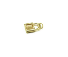 Load image into Gallery viewer, Gold Malachite Turquoise Abalone Cresent Moon Lock Charm, Sku#L681
