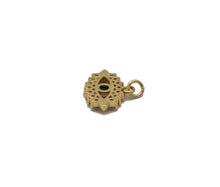 Load image into Gallery viewer, Gold Cobalt Blue CZ Evil Eye Charm, Sku#LX95