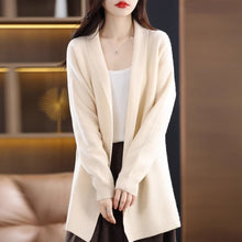 Load image into Gallery viewer, Womens Stylish Loose-fitting Mid-length Knit Cardigan