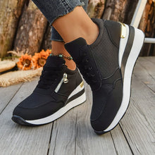 Load image into Gallery viewer, Casual Lightweight Athletic Sneakers for Women | Round Toe High-Top Sports Shoes | Blue, Black, Gray