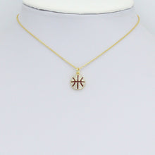 Load image into Gallery viewer, CZ Enamel Gold Basketball Charm Pendant, Sku#LK1161