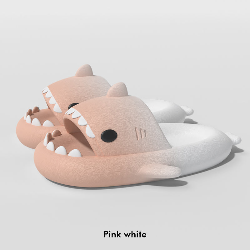 Men's Gradient Shark Slippers | EVA Non-Slip Cartoon Home Bathroom Slides