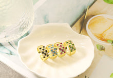 Load image into Gallery viewer, Colorful CZ Band Ring, Sku#B147