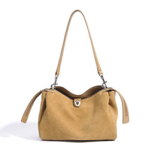 Load image into Gallery viewer, Women's Genuine Suede Leather Crossbody Pillow Bag | Double Strap Shoulder Bag