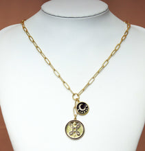 Load image into Gallery viewer, Paperclip chain drop charm necklace, sku#CL14-1