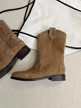 Load image into Gallery viewer, Women's Chunky Heel Ankle Boots – Slip-On Mid-Calf Block Heel Boots