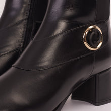 Load image into Gallery viewer, The Windsor Black Leather Knee High Women Boot