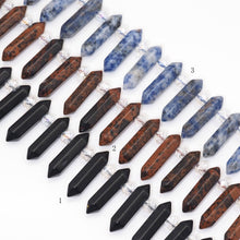 Load image into Gallery viewer, Double Point with Top Drill Gemstone Beads, 8x32mm, Sku#U1614