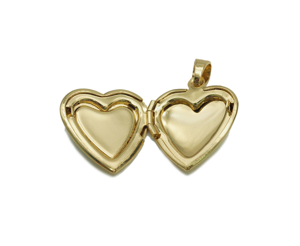 Lockets Enamel Heart Shape Pendant, Sku#FH186
