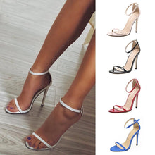 Load image into Gallery viewer, Women's Fish Mouth Stiletto Sandals | Buckle High Heel Open-Toe Heels