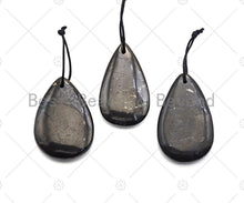 Load image into Gallery viewer, Drop Shape Shungite Pendant for EMF Protection, Shungite Authentic Stone, Healing Energy Pendant, Meditation, Protection,31x42mm, sku# U967