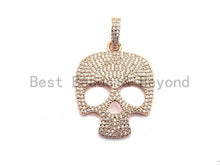 Load image into Gallery viewer, CZ Skull Pendant, Sku#F775