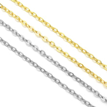Load image into Gallery viewer, Dainty Oval Rolo link Gold unfinished chain by yard,sku# LX164