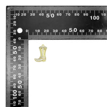 Load image into Gallery viewer, Gold Silver CZ Cute Cowboy Boots Pendant Shape Charm Pendant, Sku#A439