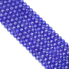 Load image into Gallery viewer, Mystic Plated Faceted Blue Agate beads, u363