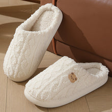 Load image into Gallery viewer, Thick-Soled Plaid Plush Slippers