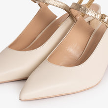 Load image into Gallery viewer, The Pompei Cream Leather Slingback Women Sandal