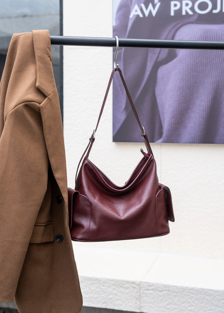 Women's Genuine Leather Tote Bag – Minimalist Commuter Shoulder Bag