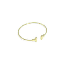 Load image into Gallery viewer, Plain Gold Double T Adjustable Bracelet, Sku#LD550