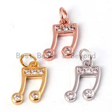 Load image into Gallery viewer, Pave Music Symbol charm