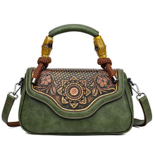 Load image into Gallery viewer, Handcrafted Leather-Embossed Retro Crossbody Bag - Floral Design Women's Shoulder Bag