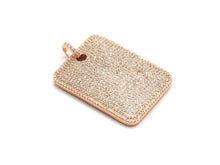 Load image into Gallery viewer, CZ Clear Micro Pave Large Rectangle Pendant, Rectangle Pave Pendant, Gold/Rose Gold/Silver/Gunmetal plated, 29x39mm, Sku#F666