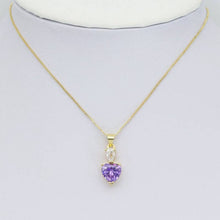 Load image into Gallery viewer, Clear Pink Purple Drop Heart Charm, Sku#LK918