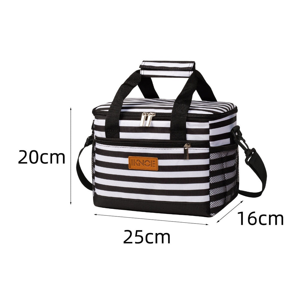 Insulated Tote Bag - Foldable Oxford Fabric Cooler Lunch Bag for Women