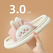 Load image into Gallery viewer, Unisex Rabbit Slippers Linen House Shoes | Breathable Anti-Slip Flip-Flops